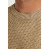 Cast Iron - Trui - Zandkleur - Ronde Hals - Lange Mouw