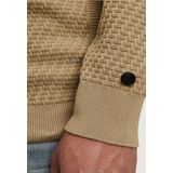 Cast Iron - Trui - Zandkleur - Ronde Hals - Lange Mouw