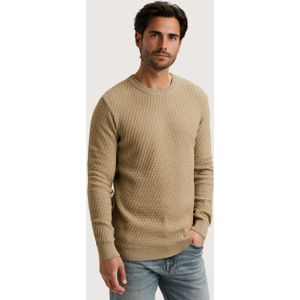 Cast Iron - Trui - Zandkleur - Ronde Hals - Lange Mouw