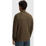 Cast Iron - Trui - Kaki - Ingebreid Patroon - Slim Fit