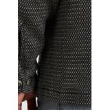 Cast Iron - Casual Overhemd - Blauw - Lange Mouwen - Stippenpatroon