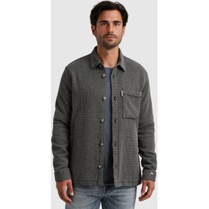 Cast Iron - Casual Overhemd - Blauw - Lange Mouwen - Stippenpatroon