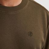 Cast Iron - Sweater - Kaki - Regular Fit - Lange Mouwen