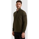 PME Legend - Half Zip Trui - Groen - Regular-fit - Biologisch Katoen