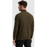 PME Legend - Half Zip Trui - Groen - Regular-fit - Biologisch Katoen