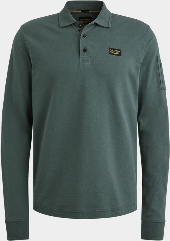 PME Legend - American Cla - Lange Mouw Polo - Blauw
