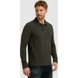 PME Legend - American Classic Longsleeve Poloshirt - Bruin - Regular-fit - Katoen en Stretch
