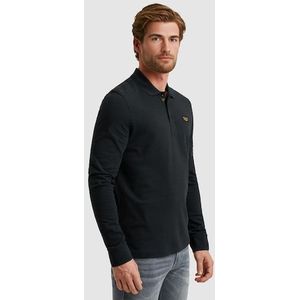 PME Legend - American Classic - Longsleeve Poloshirt - Blauw - Regular-fit