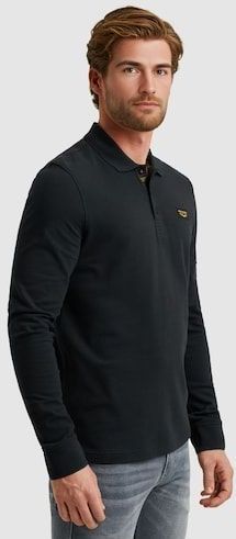 PME Legend - American Classic - Longsleeve Poloshirt - Blauw - Regular-fit