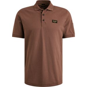 PME Legend - American Classic - Poloshirt - Bruin - Regular-fit - Katoen en Stretch