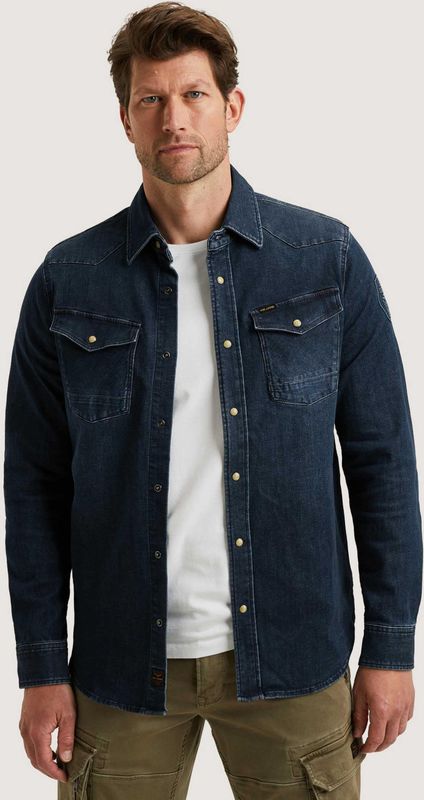 PME Legend - Denim Shirt - Met Drukknopen