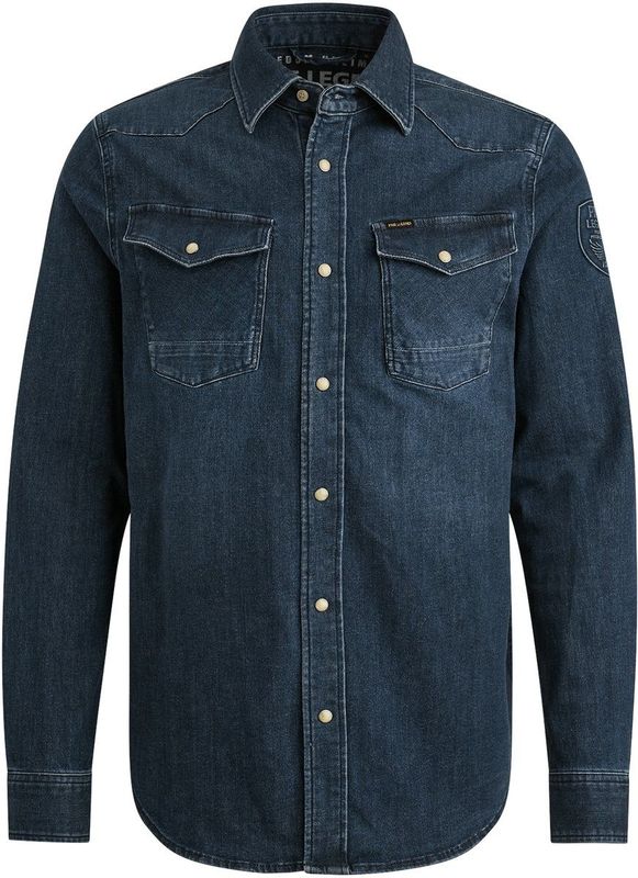 PME Legend - Denim Shirt - Met Drukknopen