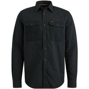 PME Legend - LONG SLEEVE SHIRT - Zwart - Quilt Popli - Hemd