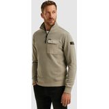 PME Legend - PSW2509457/8011 - Trui - Groen - Half Zip Collar Knit Look