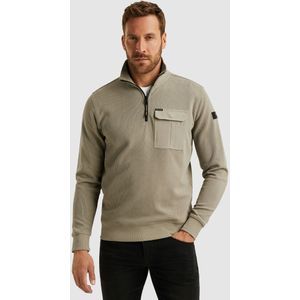 PME Legend - Trui - Katoenen Ribjersey - Halve Rits