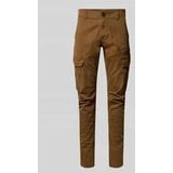 Cargobroek met labeldetail en klepzakken, model 'Nordrop'