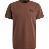PME Legend Heren t-shirt bruin (Maat: S) - Effen - Halslijn: Ronde hals,