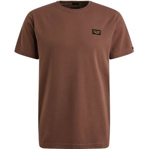 PME Legend Heren t-shirt bruin (Maat: S) - Effen - Halslijn: Ronde hals,