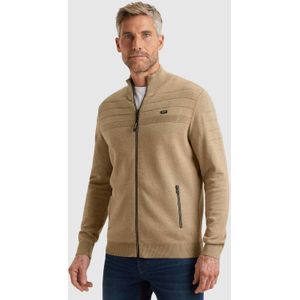 Vanguard - Vest - Lichtbruin - Ingebreid Patroon - Lange Mouwen