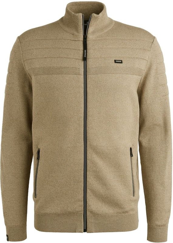 Vanguard - Vest - Lichtbruin - Ingebreid Patroon - Lange Mouwen