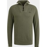Vanguard - Trui - Groen - Half Zip - Gebreid Katoen - Lange Mouw