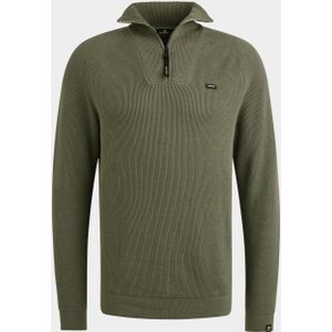 Vanguard - Trui - Groen - Half Zip - Gebreid Katoen - Lange Mouw