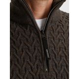 Vanguard Heren trui bruin (Maat: S) - Halslijn: Polokraag,