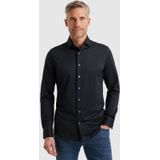 Vanguard Heren overhemd lange mouw blauw (Maat: S) - Effen