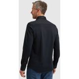 Vanguard Heren overhemd lange mouw blauw (Maat: S) - Effen