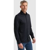 Vanguard Heren overhemd lange mouw blauw (Maat: S) - Effen