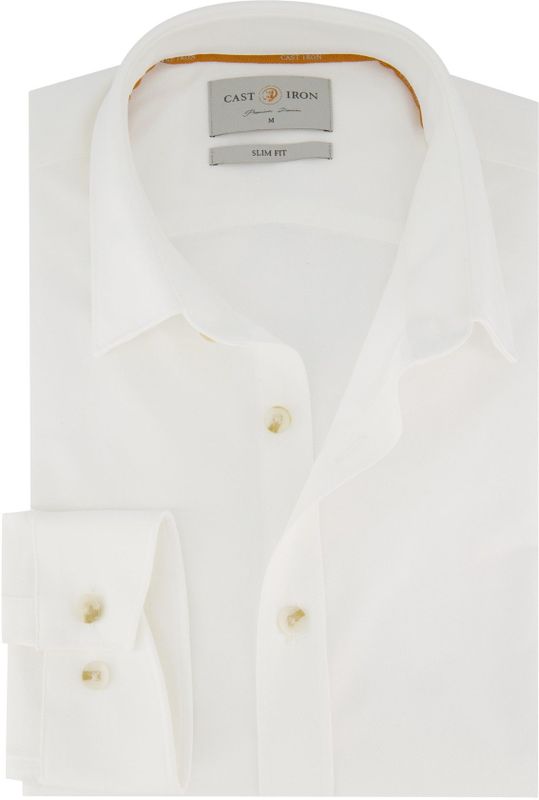 Cast Iron - Overhemd - Off White - Twill Jersey