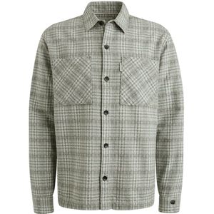 Cast Iron Heren overhemd lange mouw groen (Maat: S) - Ruit