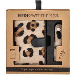 Hide & Stitches Wallowa Safety Wallet + Keyring - Leopard