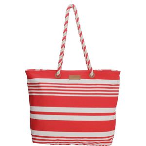 PE-Florence Leisure Strandtas - Rood Gebroken Wit