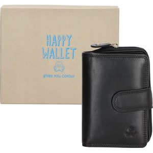 Happy Wallet Colourful Portemonnee - Zwart