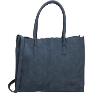 Zebra Trends Lisa Shopper Hand & Schoudertas - Tote Bag - Jeansblauw