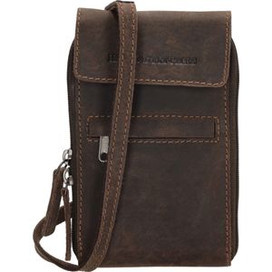 Hide & Stitches Idaho Schoudertas - Donkerbruin - 100% Leer