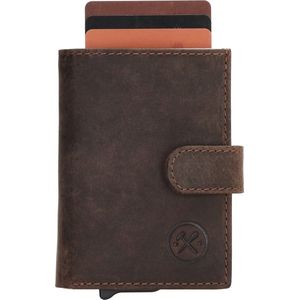 Hide & Stitches Idaho Safety Wallet / Creditcardhouder - Donkerbruin