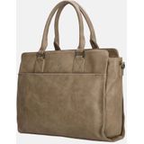 Charm London Dow Gate Handtas 15,6 inch (34.5x19.4 cm) - Donkertaupe