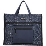 Beagles Shop & Go Boodschappentas - Blauw/Wit Paisley