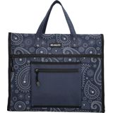 Beagles Shop & Go Boodschappentas - Blauw/Wit Paisley