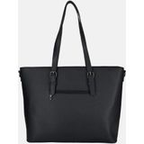 Duifhuizen Saffiano shopper met laptopvak L donker navy