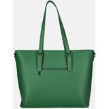 Duifhuizen Saffiano shopper met laptopvak L papegaai groen