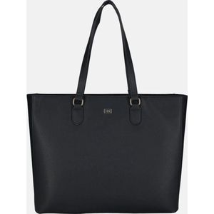 Duifhuizen Saffiano shopper L donker navy