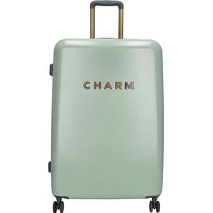 Charm London Travel Grote Koffer - 75 cm - 95 Liter - TSA Slot - Lichtgroen