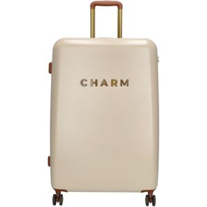 Charm London Travel Trolley L beige hardcase koffer lichtgewicht koffer