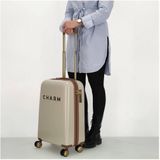 Castillo London Nice Travel Handbagage Koffer - 55 cm - 35 Liter - TSA Slot - Beige