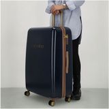 Charm London Nice Travel Grote Koffer - 75 cm - 95 Liter - TSA Slot - Blauw