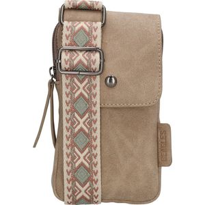 Beagles Malaga Crossbody Telefoontasje met Trendy Schouderband Lichttaupe