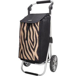 Beagles Alberic Boodschappen trolley - Zebra bruin